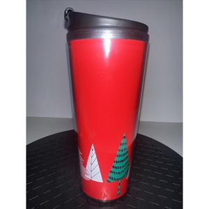 Starbucks 2017 Red Green Tree Plaid Tumbler Mug Coffee Latte Cup Christmas 16 oz